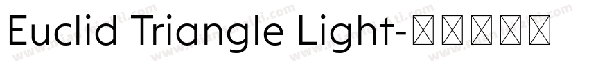 Euclid Triangle Light字体转换